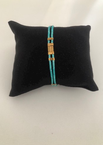 Turkuaz Boncuklu Bohem Kadın Bileklik - Görsel 2