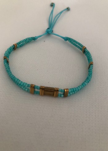 Turkuaz Boncuklu Bohem Kadın Bileklik - Görsel 4