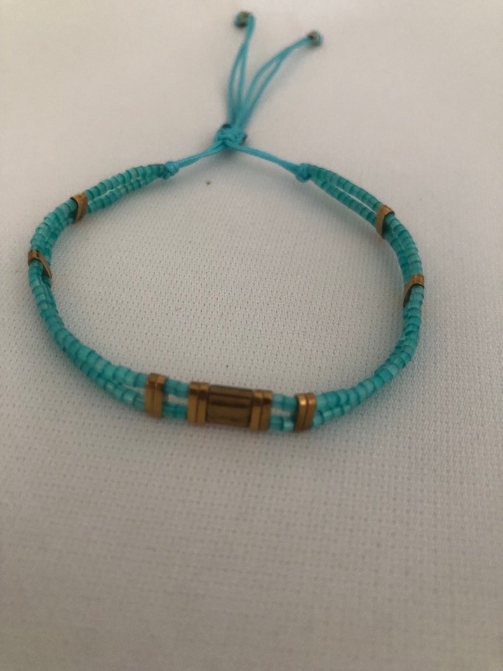 Turkuaz Boncuklu Bohem Kadın Bileklik - Görsel 4