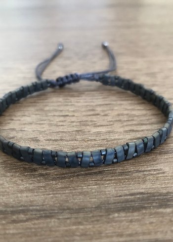 Erkek Gri Minimalist Bileklik - Görsel 2