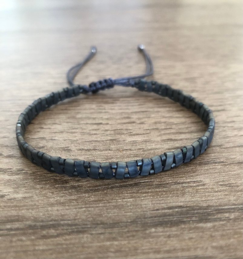 Erkek Gri Minimalist Bileklik - Görsel 2