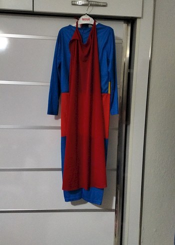 Renkli Superman Çocuk Kostümü, Uzun Kollu, Drapeli - Görsel 4