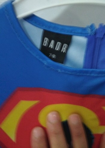 Renkli Superman Çocuk Kostümü, Uzun Kollu, Drapeli - Görsel 5