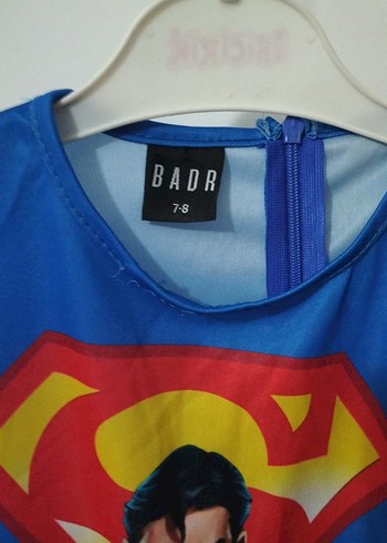 Renkli Superman Çocuk Kostümü, Uzun Kollu, Drapeli - Görsel 6