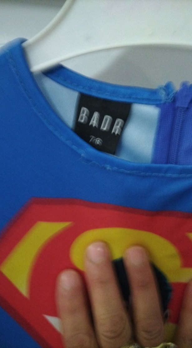 Renkli Superman Çocuk Kostümü, Uzun Kollu, Drapeli - Görsel 5