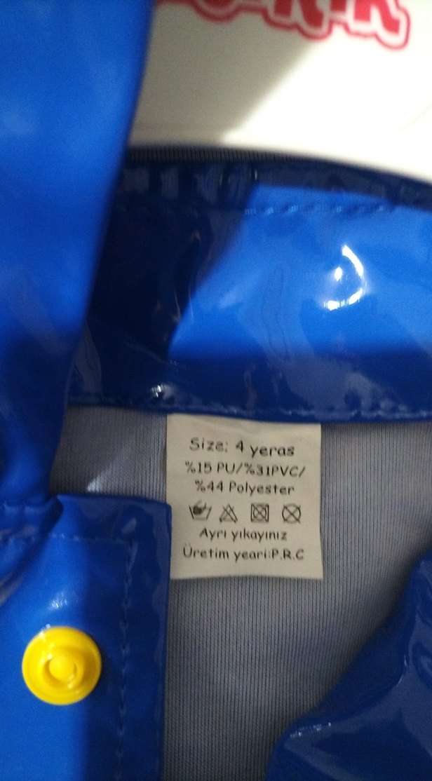 Kapüşonlu Mavi Çocuk Yağmurluk - Görsel 4