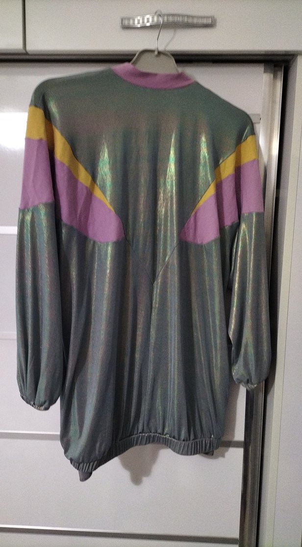 Parlak Mor Baskılı Kadın Midi Ceket hırka sıfır etiketli - Görsel 3