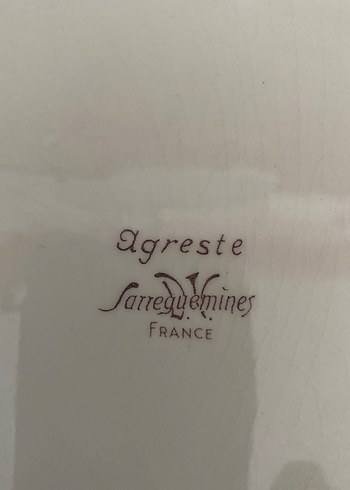 Antika 40 yıllık çiçek Desenli  Porselen Tabak FRANCE tabağı - Görsel 2