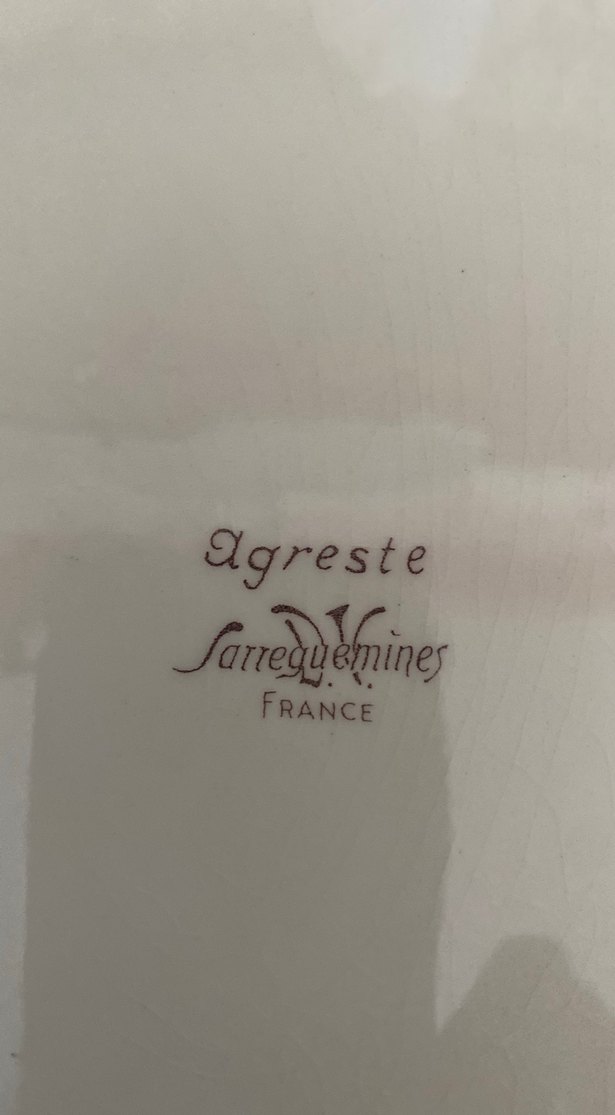 Antika 40 yıllık çiçek Desenli  Porselen Tabak FRANCE tabağı - Görsel 2