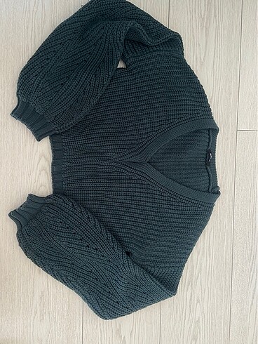 diğer Beden Haki Crop kazak