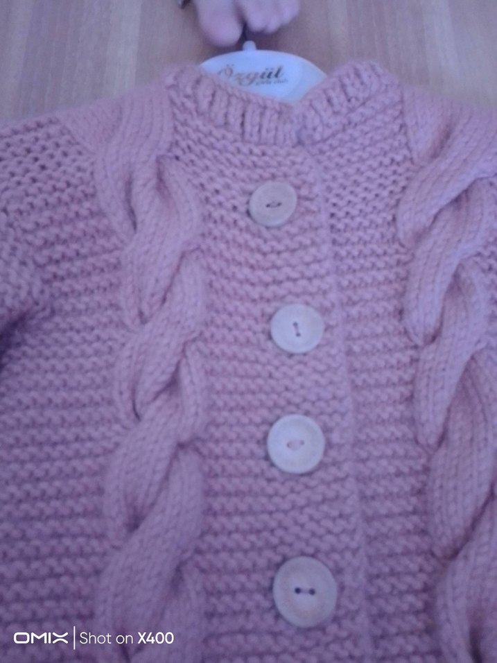 Örgü Bebek Kız Tulumu en kaliteli iple örüldü Nako - Görsel 3