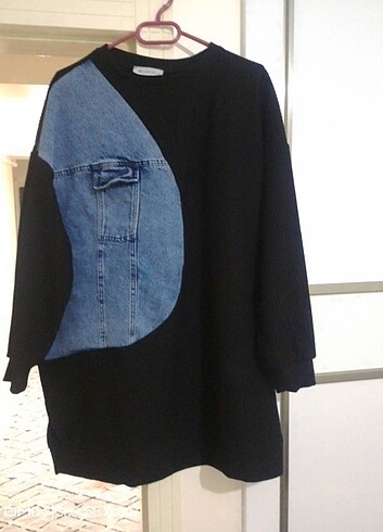 Yenidir bir defa  giydim kot detaylı spor tunik  yazlık  - Görsel 2