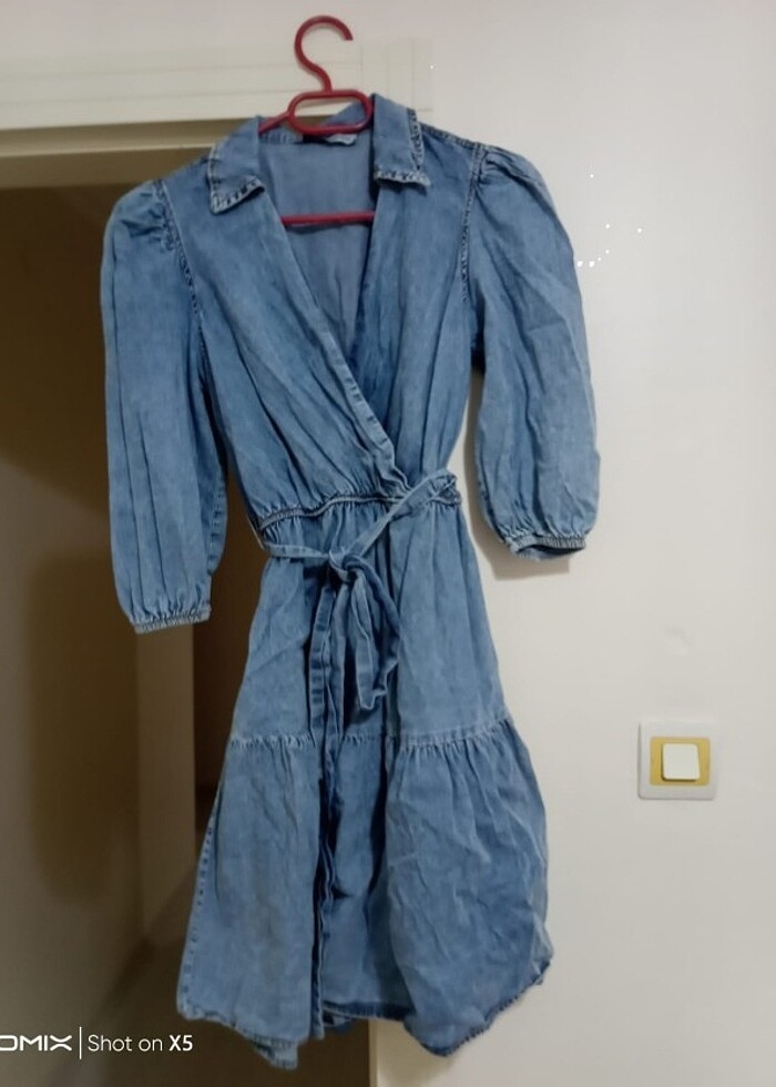 S beden kısa kot elbise  - Görsel 2