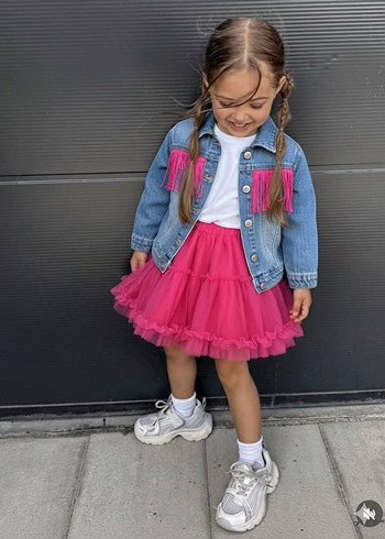 Püsküllü Kot Denim Bolero Takım/7-8 yaş - Görsel 6