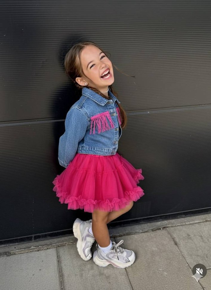 Püsküllü Kot Denim Bolero Takım/7-8 yaş - Görsel 2