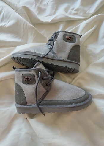 Ugg Gri Süet Dolgu Topuklu Kadın Bot
