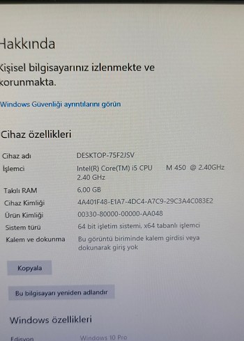 dell laptop notebook bilgisayar i5 - Görsel 4
