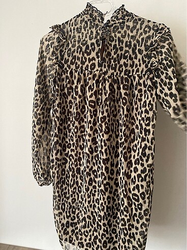 Defacto Leopar elbise