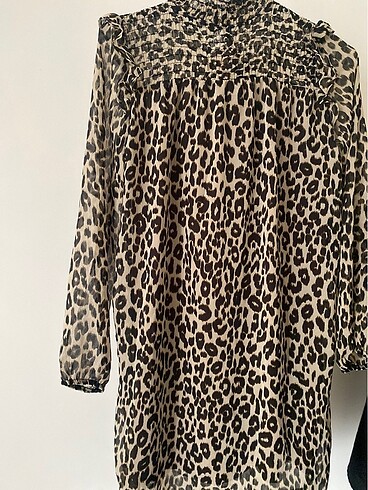 s Beden Leopar elbise
