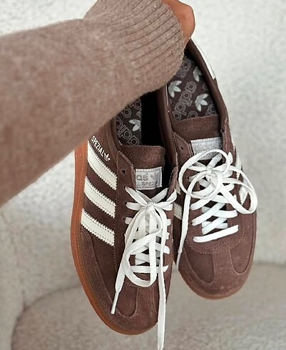 38 Beden kahverengi Renk Adidas Handball Spezial