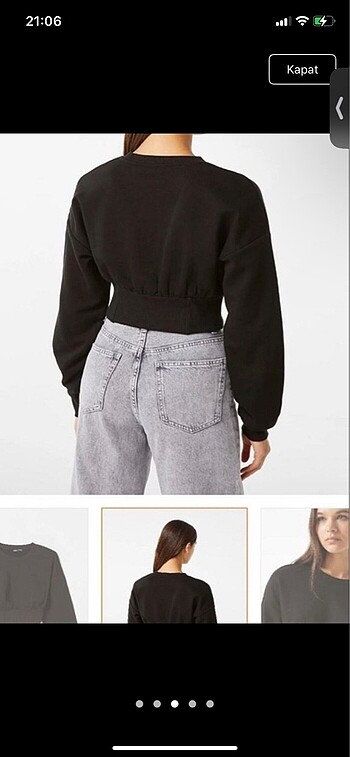 s Beden siyah Renk Bershka sweatshirt