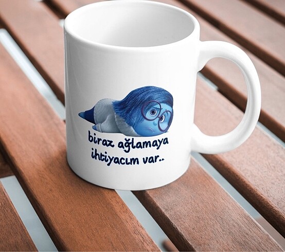 Ters Yüz Biraz Ağlamaya İhtiyacım Var Beyaz Kupa
