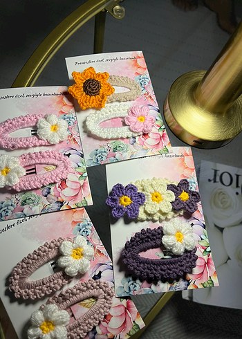 Hobby Life Çiçekli Dantel Çocuk Toka Seti