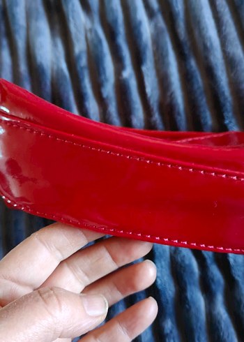 Kırmızı Fermuarlı Kadın Makyaj Çantası - Görsel 4