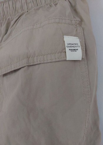 Pull&Bear Bej Renk Paraşüt Pantolon - Görsel 6