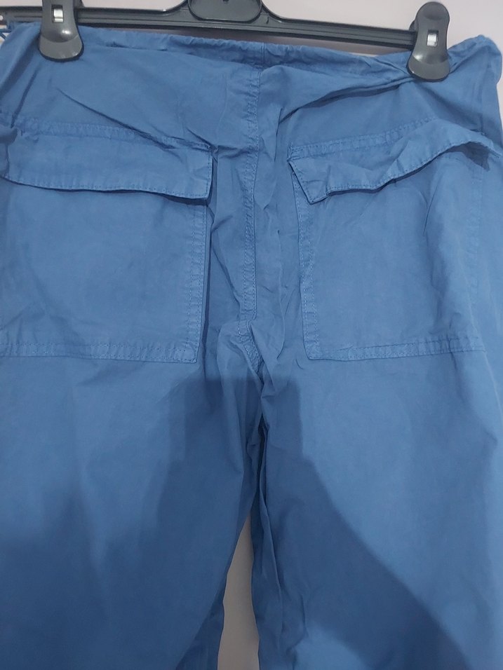 Mavi Kadın Bol Kesim Paraşüt Kumaş Pantolon - Görsel 3