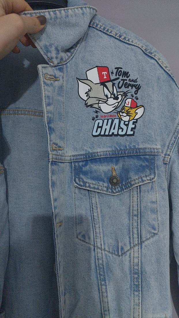 Tom ve Jerry Baskılı Denim Ceket - Görsel 2