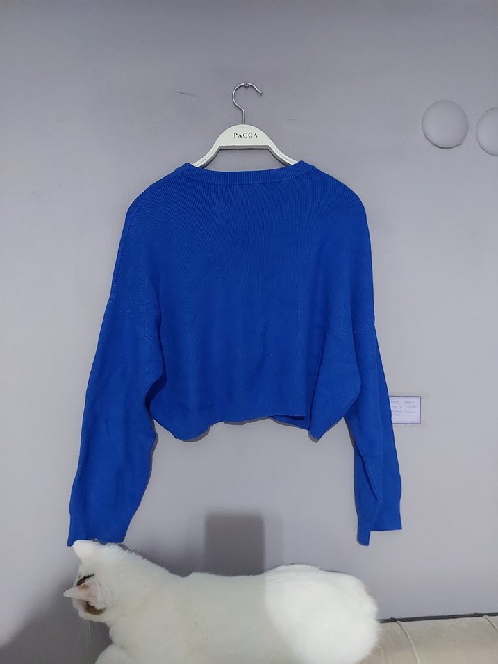 Mavi Kadın Örgü Triko Kazak - Görsel 3