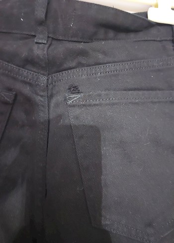 Siyah Midi Boy Kadın Denim Pantolon - Görsel 4