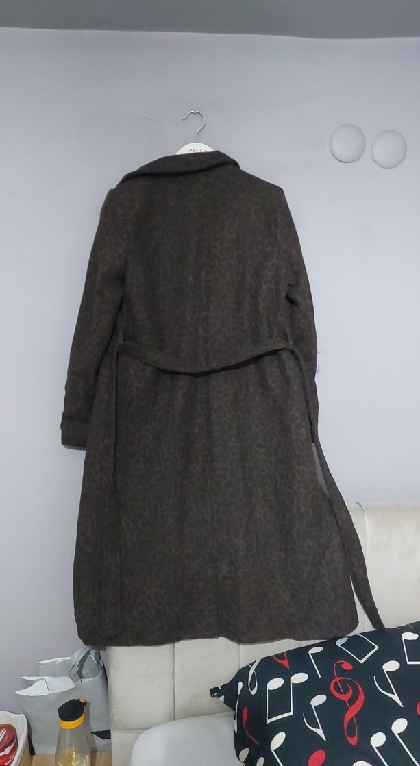 Kahverengi Uzun Kadın Kaban - Görsel 4