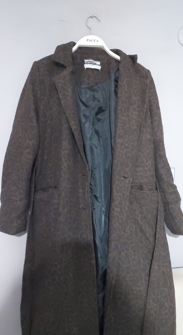 Kahverengi Uzun Kadın Kaban - Görsel 2