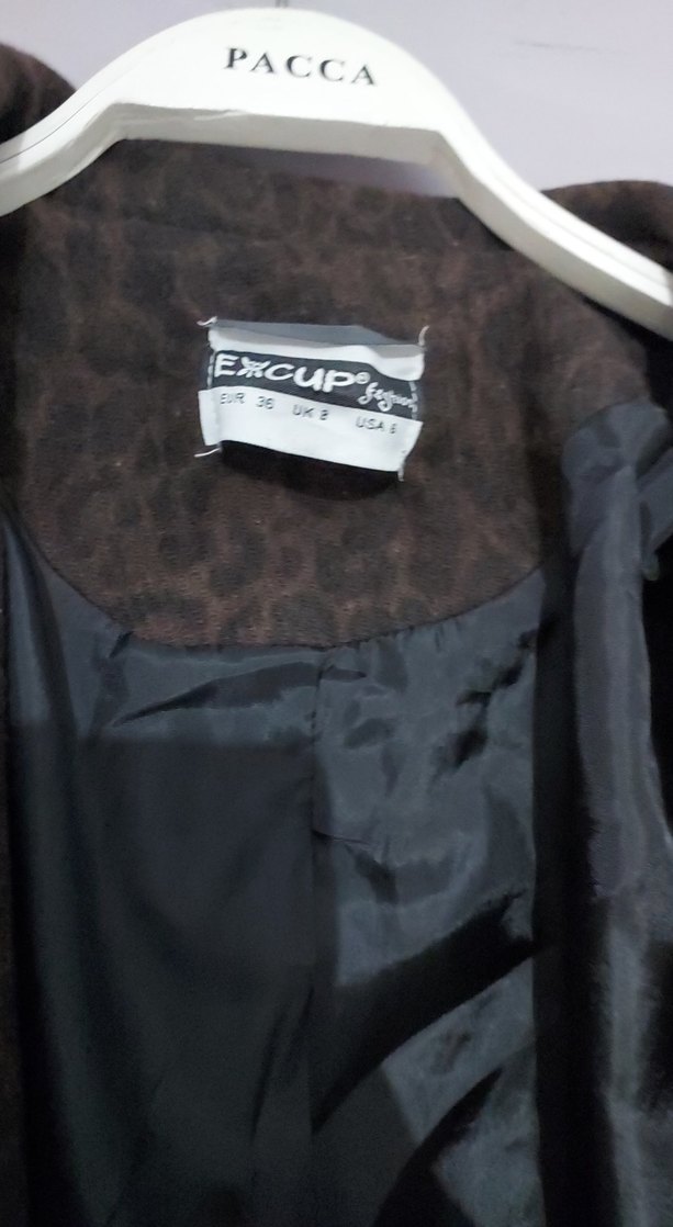 Kahverengi Uzun Kadın Kaban - Görsel 3