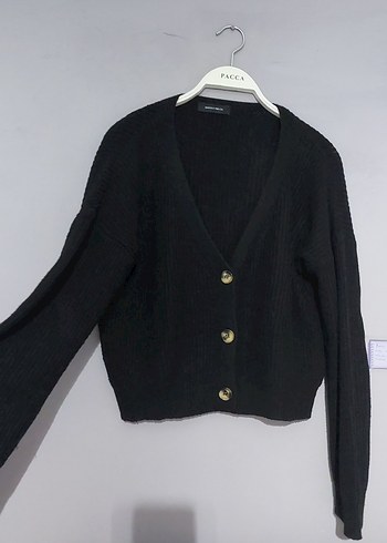 Barrels And Oil Marka Siyah Düğmeli Kadın Midi Hırka - Görsel 2