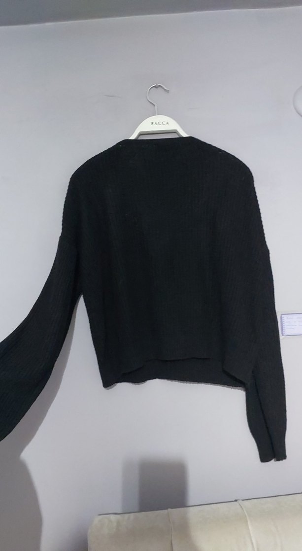 Barrels And Oil Marka Siyah Düğmeli Kadın Midi Hırka - Görsel 5