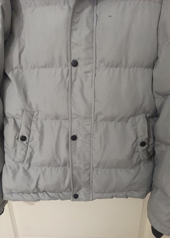 m Beden gri Renk Taş Gri Erkek Street Wear Şişme Mont