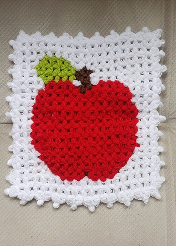 El Örgüsü Elma Desenli Çeyizlik Lif - Görsel 2