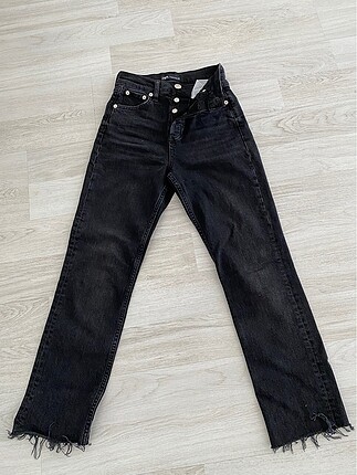 Zara Zara siyah düğmeli jean