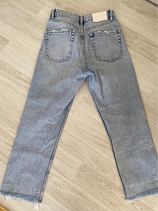 xs Beden mavi Renk Zara düğmeli jean