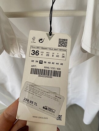s Beden Zara poplin etiketli gömlek