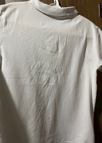 Kadın Beyaz Kısa Kollu Polo Tişört l beden - Görsel 3