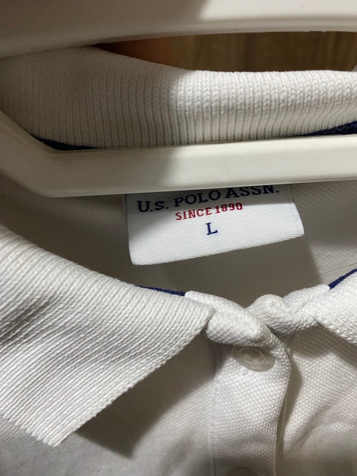 Kadın Beyaz Kısa Kollu Polo Tişört l beden - Görsel 4