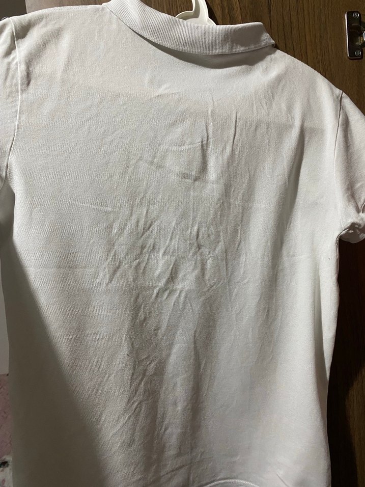 Kadın Beyaz Kısa Kollu Polo Tişört l beden - Görsel 3