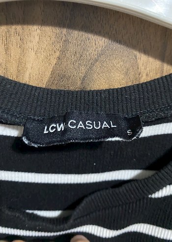 Siyah beyaz cizgili uzun günlük rahat elbise - Görsel 2