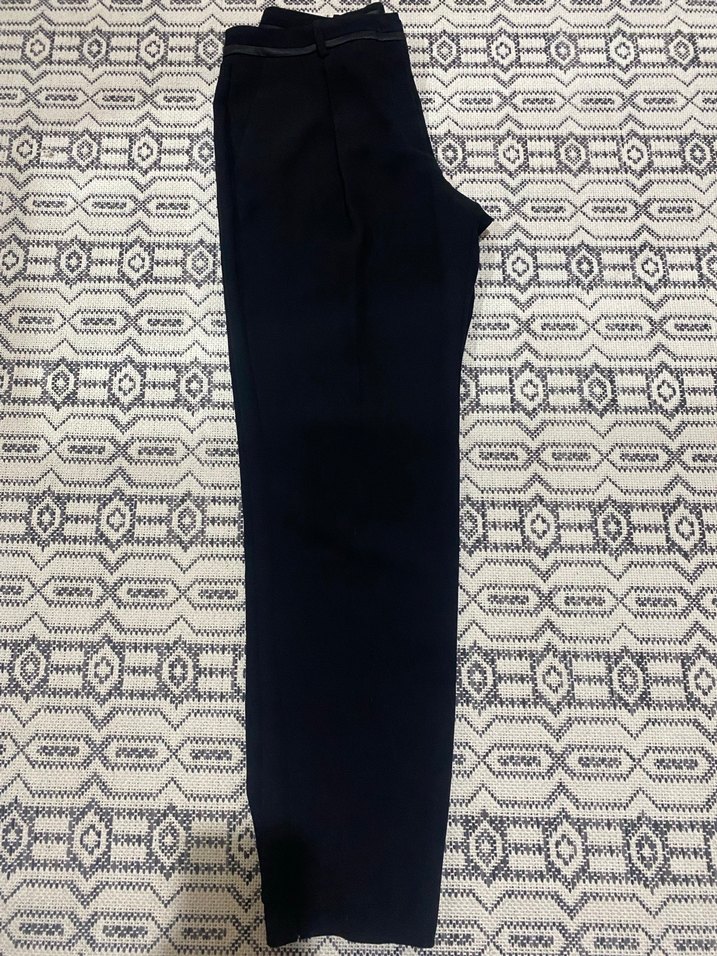 Kadın Siyah Kemerli Kumaş Pantolon - Görsel 2