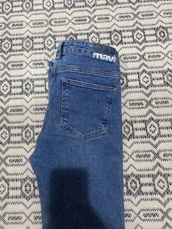 Kadın Mavi Regular Fit Denim Jean - Görsel 3