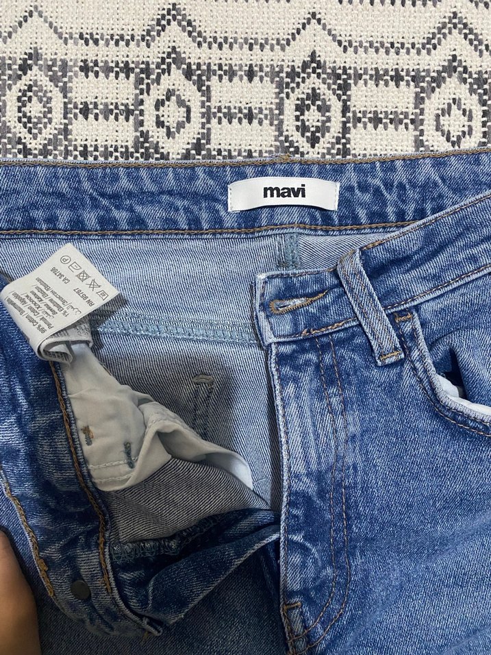 Kadın Mavi Regular Fit Denim Jean - Görsel 4